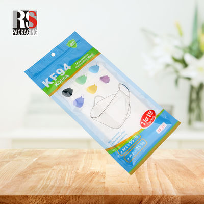 RS31-1 3 warstwy Laminated Poly Bag Plastic Zip Lock Packaging Bag For Face Mask