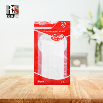 RS31-1 3 warstwy Laminated Poly Bag Plastic Zip Lock Packaging Bag For Face Mask