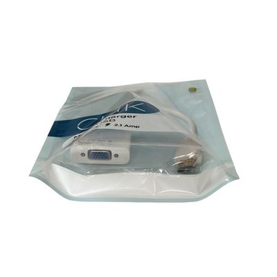 Opakowanie linii drutowej Przejrzysty Stand Up Zipper Bag Woda do opakowania kabli USB