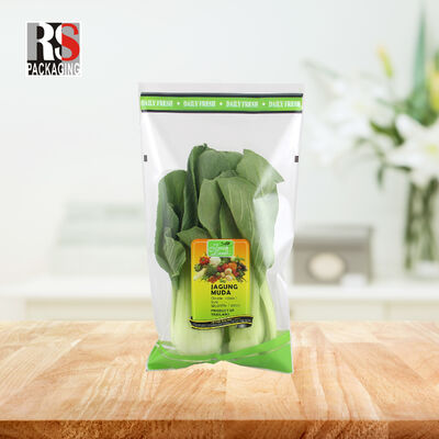 Niestandardowe Micro Perforated OPP Heat Seal Gravure Printing Fresh Green Vegetable Sandwich Packaging Bag