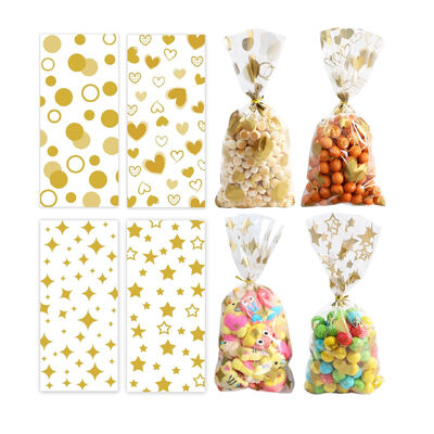 Niestandardowe wydrukowane opakowania prezentów Cello Cellophane Party Treat Bags Favor Clear Candy Cookie Plastic Poly Goodie Storage Bags