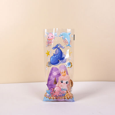 Niestandardowe wydrukowane opakowania prezentów Cello Cellophane Party Treat Bags Favor Clear Candy Cookie Plastic Poly Goodie Storage Bags