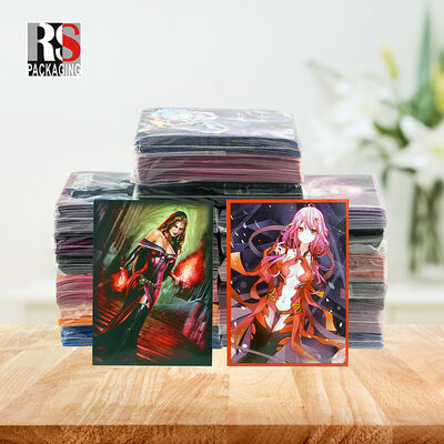 Holograficzne rękawy na karty do gry anime Magic: The Gathering, ochraniacze na karty, niestandardowe rękawy na karty kolekcjonerskie Yugioh