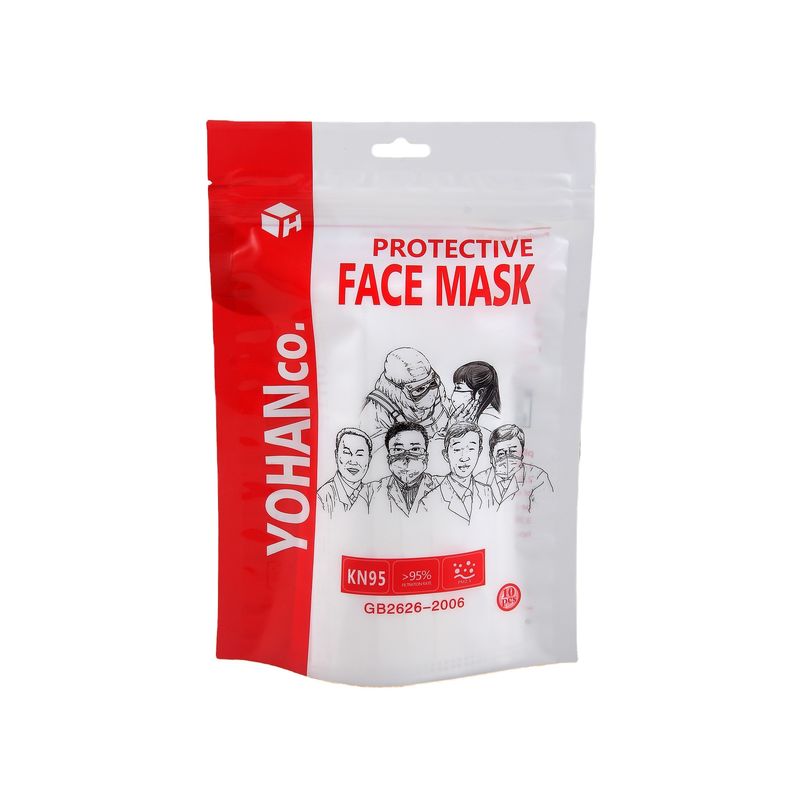 RS31-1 3 warstwy Laminated Poly Bag Plastic Zip Lock Packaging Bag For Face Mask