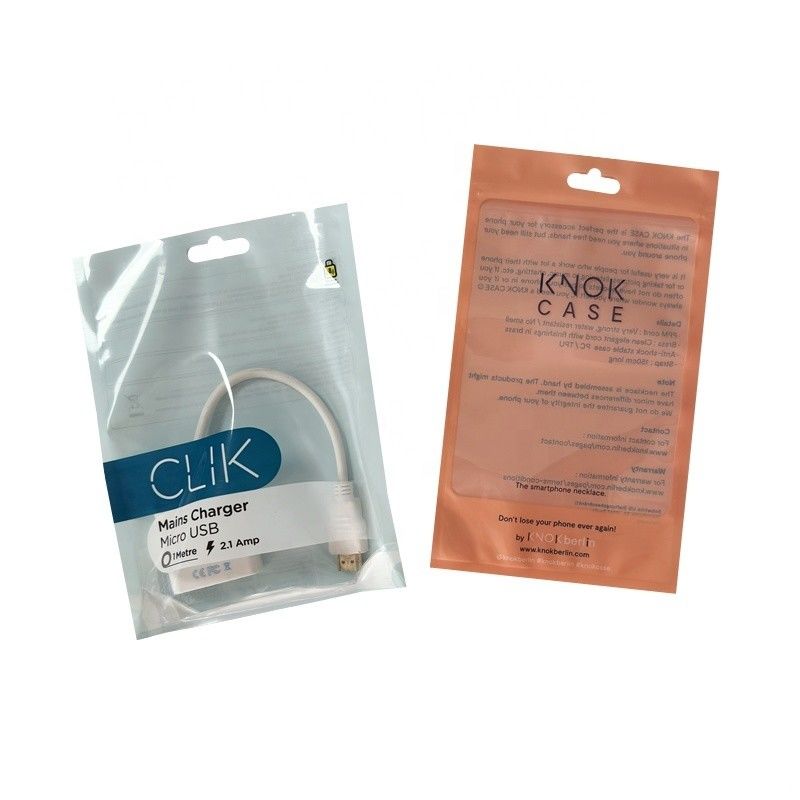 Glosy Clear Plastic Ziplock Pocket Bag For Mobile Phone Case And USB Cables Packaging (Bliska, przejrzysta plastikowa torba z zamkiem do telefonów komórkowych i kabelów USB)