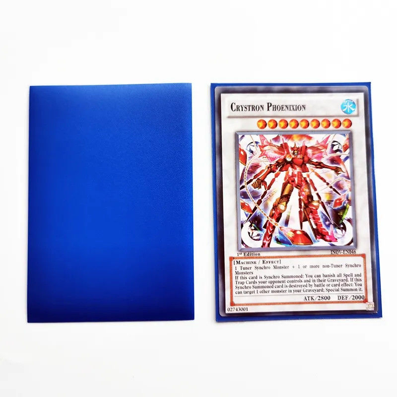 66x91 mm Premium PP Yu-Gi-Oh Handlowe wielobarwne rękawy kartki Jasne matowe gry Yugioh karty plastikowe rękawy