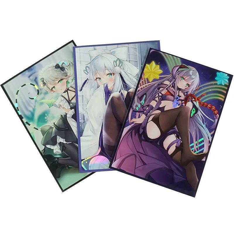 Zindywidualizowana sztuki druku holo Yugioh MTG TCG Hologram Anime Custom Trading Board Game Card Sleeves